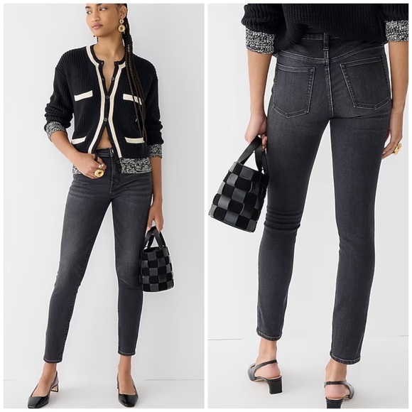 J.crew • 9" high-rise toothpick jean in Charcoal wash size 26 - Picture 1 of 12